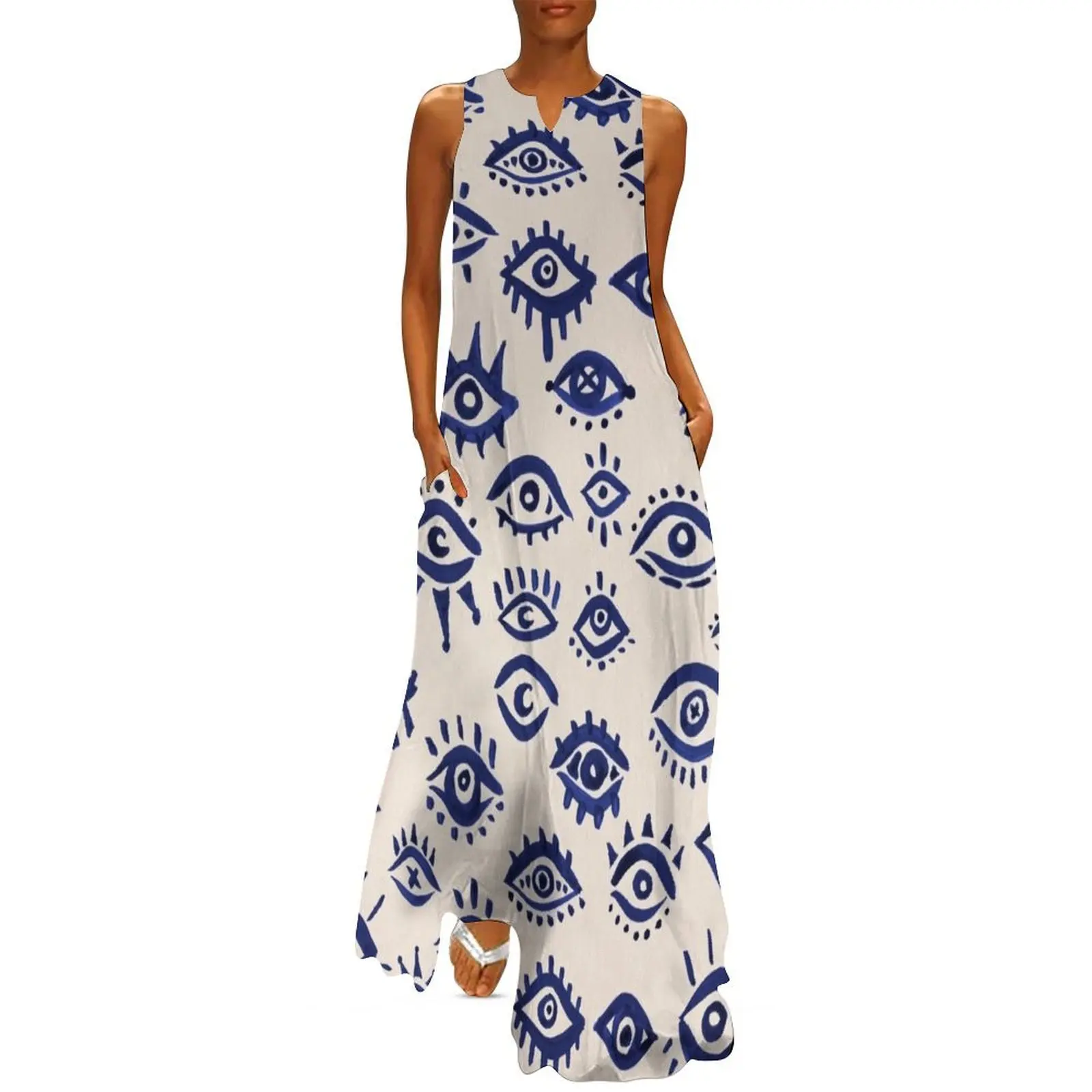 Mystic Eyes – Navy & Cream Long Dress dresses for woman 2025 dress party evening elegant luxury celebrity Women's skirt
Mystic Eyes – Navy & Cream Long Dress dresses for woman 2025 dress party evening elegant luxury celebrity Women's skirt