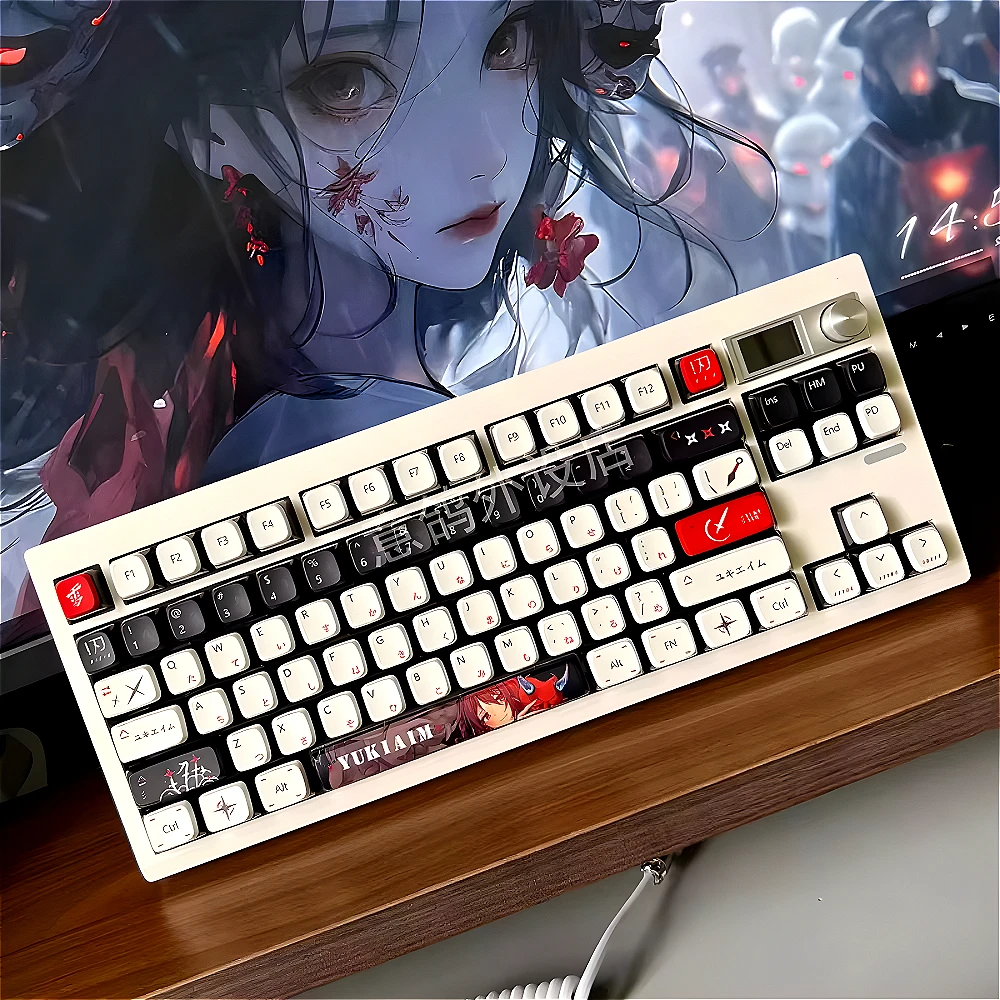 Anime theme, keycaps, small full set of PBT black and white, personalized, suitable for gaming mechanical keyboard accessories
Anime theme, keycaps, small full set of PBT black and white, personalized, suitable for gaming mechanical keyboard accessories