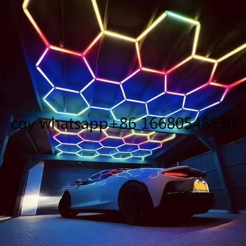 14 Grid Led Light Honeycomb Garage Lamp Led RGB Light Hexagon Modern Ceiling Lights for Auto Detailing Shop Garage
14 Grid Led Light Honeycomb Garage Lamp Led RGB Light Hexagon Modern Ceiling Lights for Auto Detailing Shop Garage