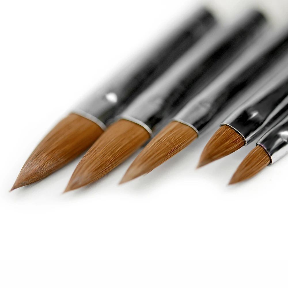 100% Kolinsky Sable Nail Brush Set Acrylic UV Nail Gel Painting Nail Extension Brush Professional Black Nail Art Manicure Tool
100% Kolinsky Sable Nail Brush Set Acrylic UV Nail Gel Painting Nail Extension Brush Professional Black Nail Art Manicure Tool