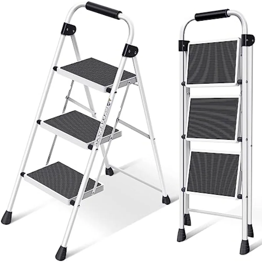 3-Step Ladder 350 LBS Capacity Folding Step Stool Anti-Slip Wide Steps and Handgrip ANSI Certified Lightweight and Durable Stee
3-Step Ladder 350 LBS Capacity Folding Step Stool Anti-Slip Wide Steps and Handgrip ANSI Certified Lightweight and Durable Stee