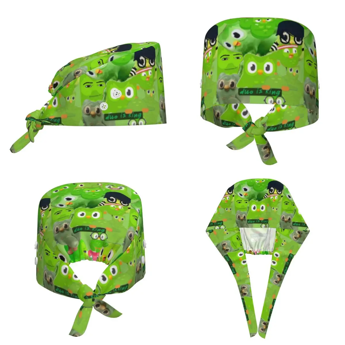 Duolingo Owl Duo Scrub Hat Doctor Working Surgical Cap Unisex Adjustable Nursing Caps for Dentist
Duolingo Owl Duo Scrub Hat Doctor Working Surgical Cap Unisex Adjustable Nursing Caps for Dentist