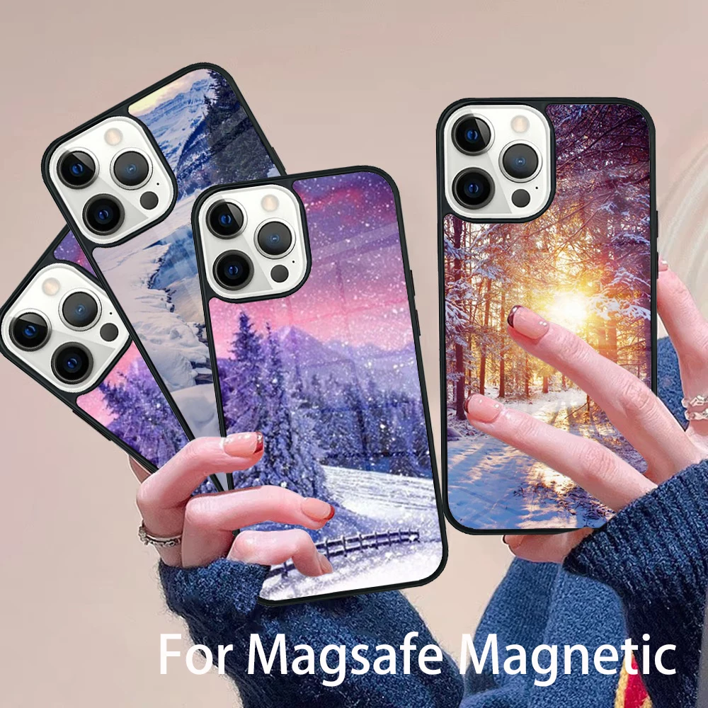 Landscape Winter Light Snow Phone Case Magesafe Magnetic Wireless Charge Cover For IPhone 16 11 12 13 14 15 Pro Max Plus Mini
Landscape Winter Light Snow Phone Case Magesafe Magnetic Wireless Charge Cover For IPhone 16 11 12 13 14 15 Pro Max Plus Mini