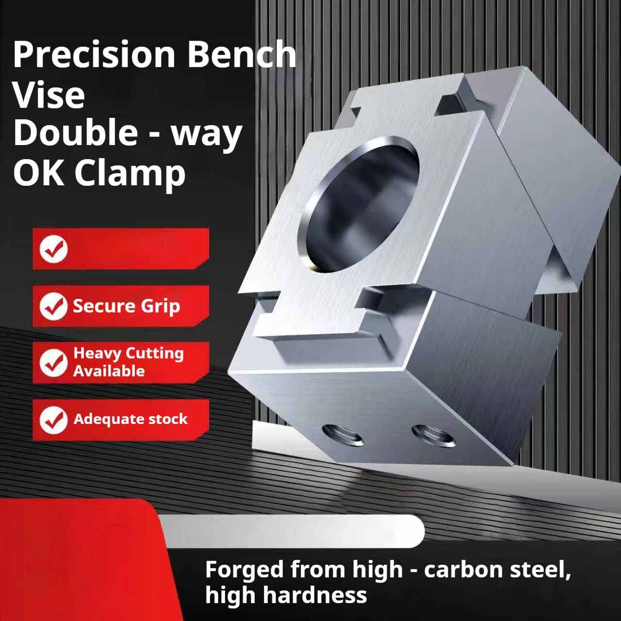 Precision Modular M6/8/10/12 Bench Vise - OK Vise Wedge Clamps Single Side/Bilateral for CNC Industrial Machining
Precision Modular M6/8/10/12 Bench Vise - OK Vise Wedge Clamps Single Side/Bilateral for CNC Industrial Machining
