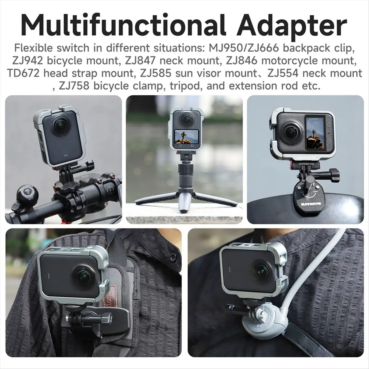 N05R SUNNYLIFE for DJI Osmo 360 Metal Rabbit Cage Aluminum Alloy Protective Frame with Cold Shoe and 1/4in Threads Expansion
N05R SUNNYLIFE for DJI Osmo 360 Metal Rabbit Cage Aluminum Alloy Protective Frame with Cold Shoe and 1/4in Threads Expansion