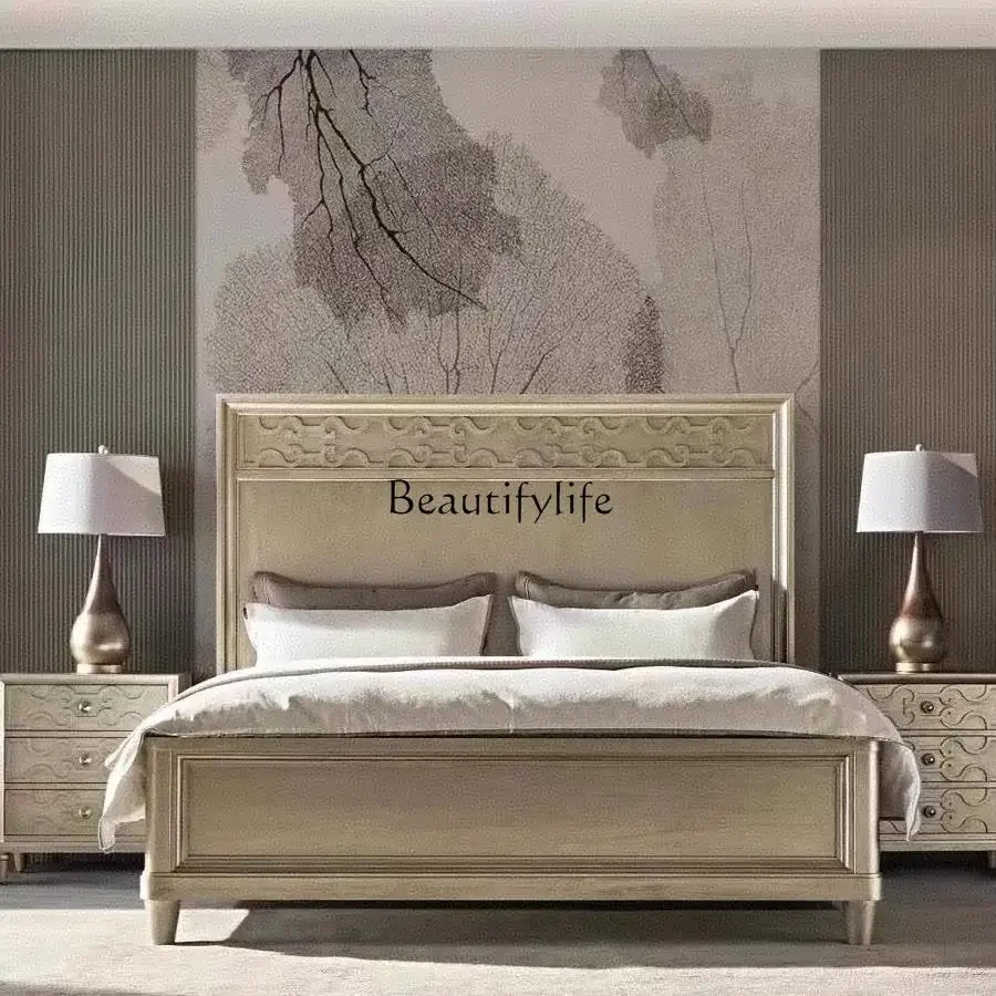 yj19 American solid wood carving flower board bed French light luxury bedroom high back 1.8 meters double bed
yj19 American solid wood carving flower board bed French light luxury bedroom high back 1.8 meters double bed
