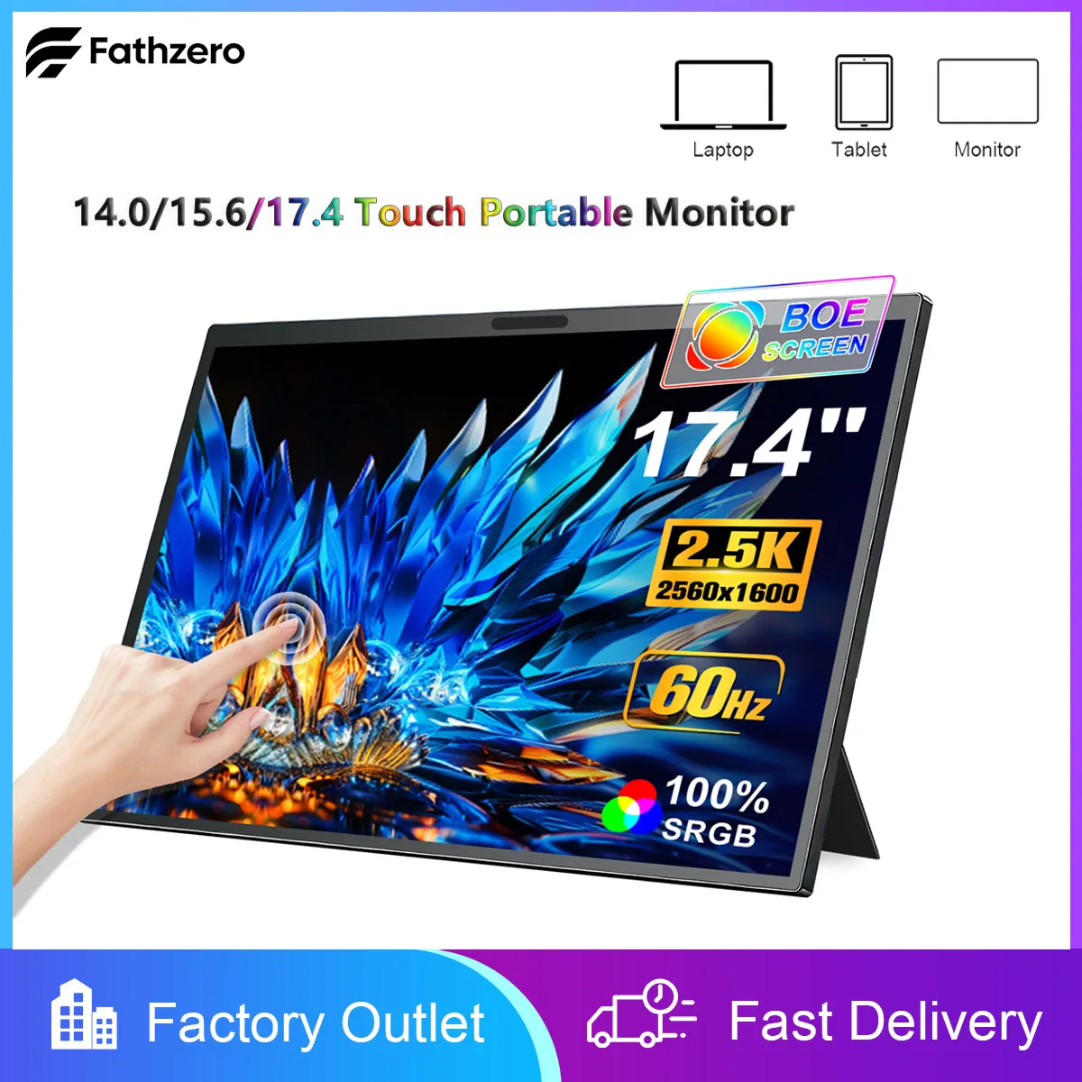 Fathzero 14/15.6/17.4 Inch Mini Second Gaming Display 1080P Portable Monitor 4K External Screen for MAC/Laptop/PC/Xbox/PS/Switch
Fathzero 14/15.6/17.4 Inch Mini Second Gaming Display 1080P Portable Monitor 4K External Screen for MAC/Laptop/PC/Xbox/PS/Switch