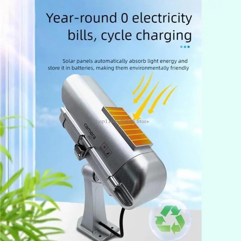 Automatic Illuminates Fake CCTV Camera Solar Power 7Meter Movement Detection Gift