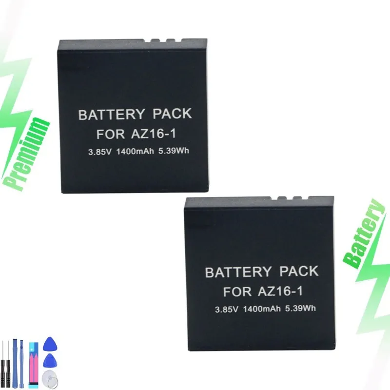 2 replacement batteries for YI AZ16-1 AZ16-2 and Yi 4K action cameras -
2 replacement batteries for YI AZ16-1 AZ16-2 and Yi 4K action cameras -