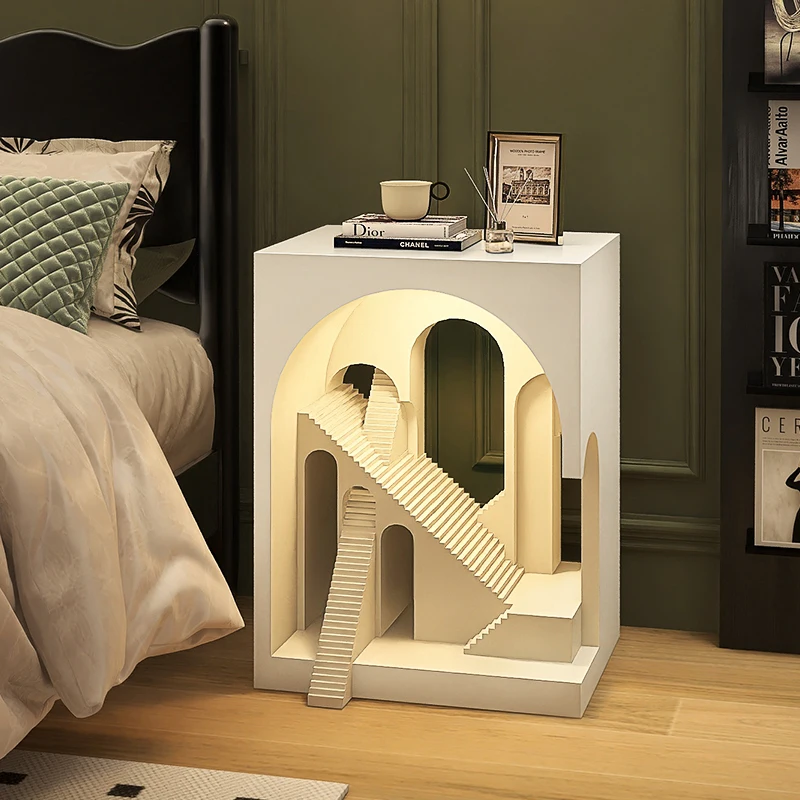 Art Simple Modern Bedside Table Home Shelf Atmosphere Creative Bedside Storage Cabinet
Art Simple Modern Bedside Table Home Shelf Atmosphere Creative Bedside Storage Cabinet