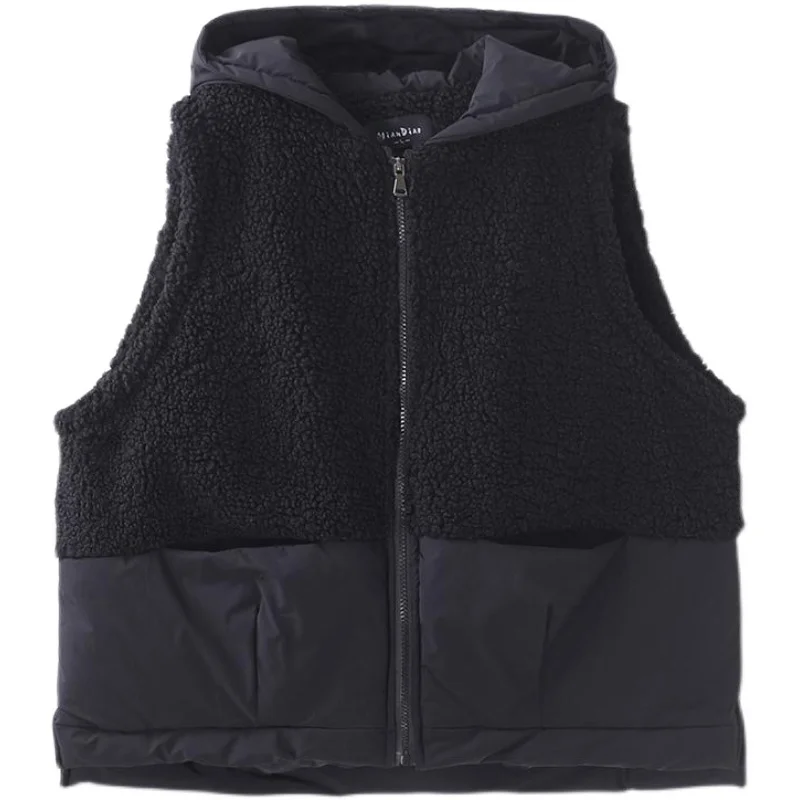 Loose Lamb Fur Splice Cotton Vest Jaet for Women Autumn Winter Faion Artistic Split Large Size Korean Sle Outerwear
Loose Lamb Fur Splice Cotton Vest Jaet for Women Autumn Winter Faion Artistic Split Large Size Korean Sle Outerwear