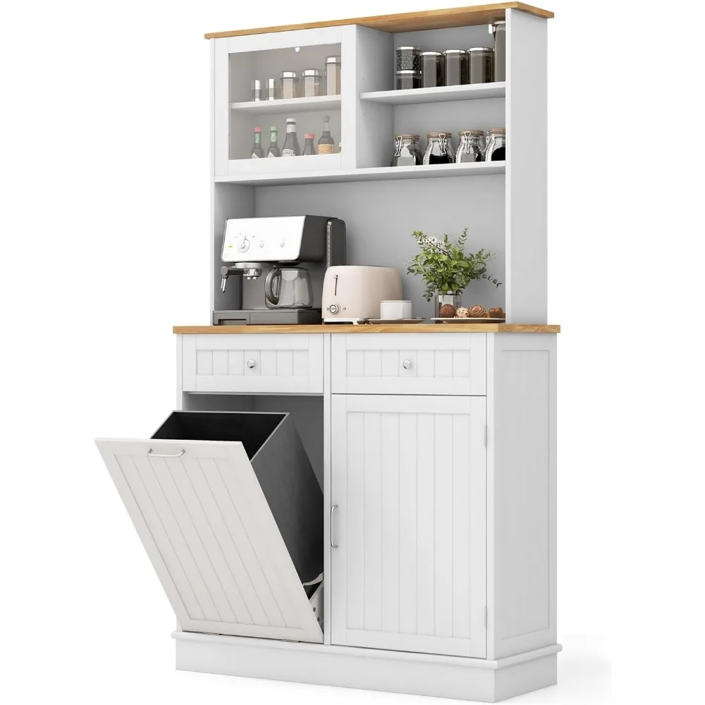 68” Tall Kitchen Pantry Cabinet, Wood Sideboard Cupboard with Microwave Countertop, Sliding Glass Door, Freestanding Buffet
68” Tall Kitchen Pantry Cabinet, Wood Sideboard Cupboard with Microwave Countertop, Sliding Glass Door, Freestanding Buffet