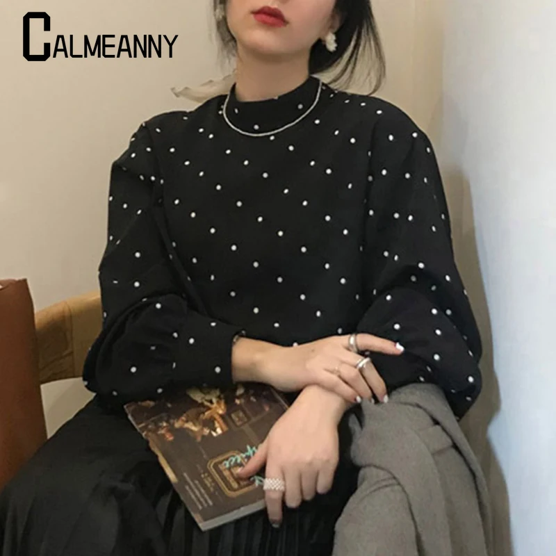 2023 Blouses for woman Wavelet Dot Blusas Mujer Half-high Collar Spring Women Loose Puff Sleeve Retro Ladies Shirt Top
2023 Blouses for woman Wavelet Dot Blusas Mujer Half-high Collar Spring Women Loose Puff Sleeve Retro Ladies Shirt Top