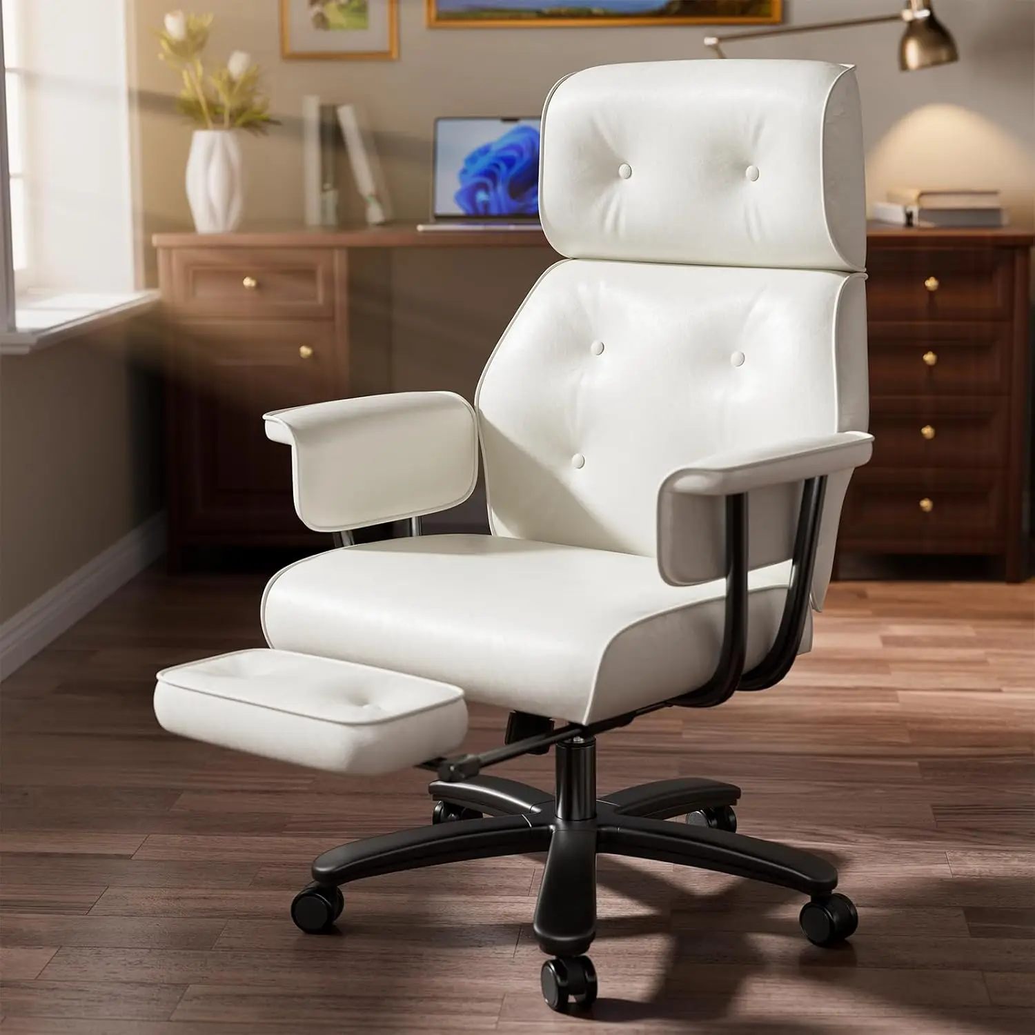 Reclining Office Chair with Footrest, Big and Tall Office Chair 400lbs Wide Seat
Reclining Office Chair with Footrest, Big and Tall Office Chair 400lbs Wide Seat