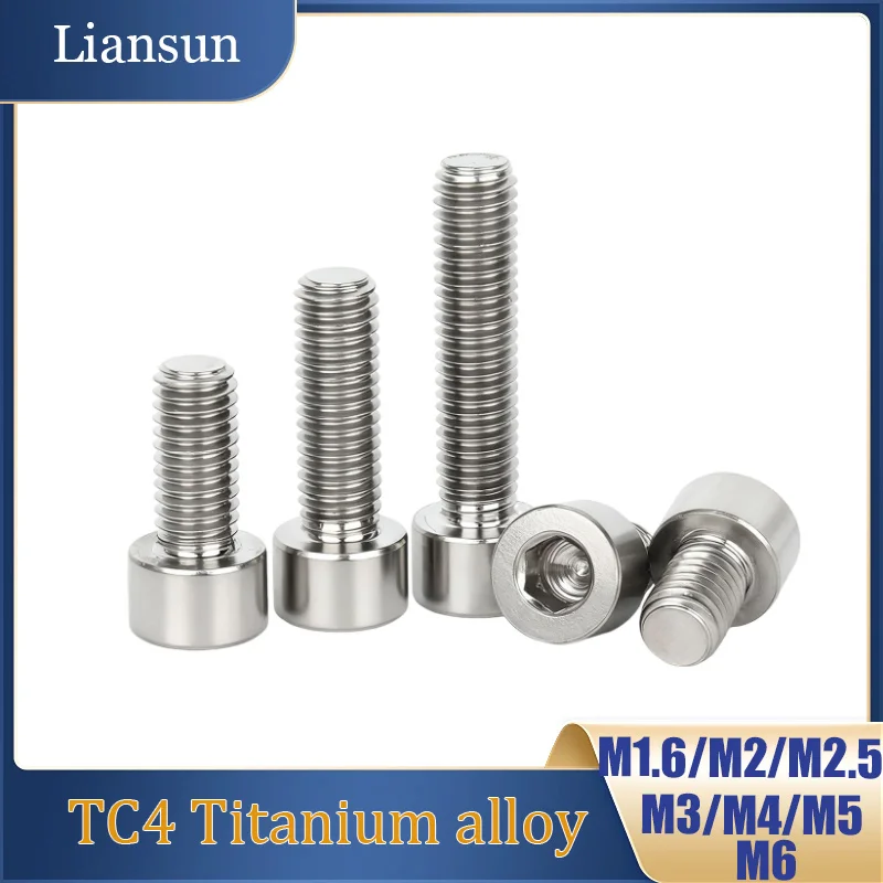 5pcs TC4 Titanium Alloy Hexagon Hex Socket Cap Head Bolts M1.6 M2 M2.5 M3 M4 M5 M6 Hex Socket Cylinder Cap Head Screw Bolt
5pcs TC4 Titanium Alloy Hexagon Hex Socket Cap Head Bolts M1.6 M2 M2.5 M3 M4 M5 M6 Hex Socket Cylinder Cap Head Screw Bolt