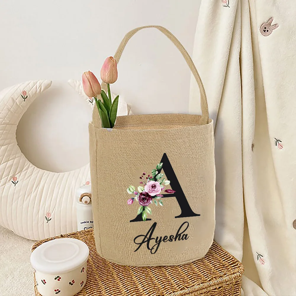 Personalised Letter with Name Tote Bag Girl Beach Bucket Bags Retro Linen Handbag Basket Birthday Wedding Valentine Gift for Her
Personalised Letter with Name Tote Bag Girl Beach Bucket Bags Retro Linen Handbag Basket Birthday Wedding Valentine Gift for Her