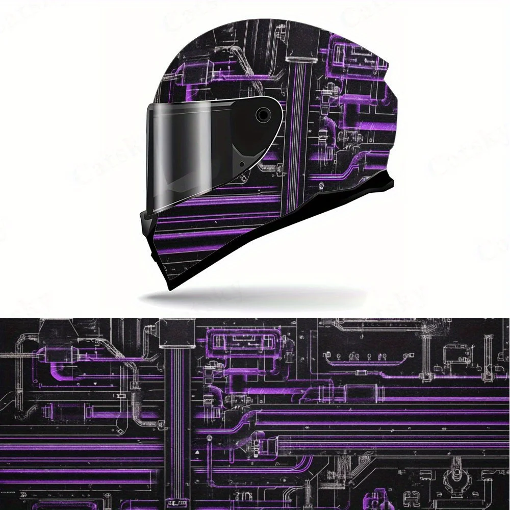 Cyberpunk Mechanical Texture Full Helmet Wrap Sticker Motorcycle Helmet Racing Graphic Decal PVC Self Waterproof stick , Striki
Cyberpunk Mechanical Texture Full Helmet Wrap Sticker Motorcycle Helmet Racing Graphic Decal PVC Self Waterproof stick , Striki
