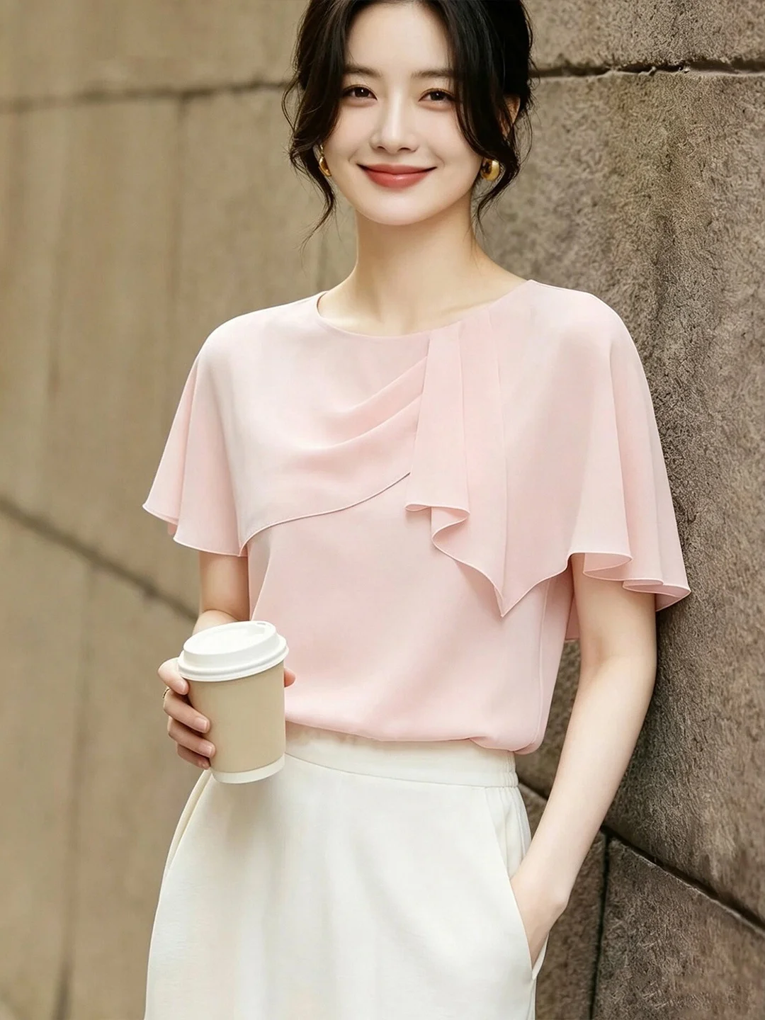Korean Style Fashionable Soft Commuter Short Sleeve Shirt Design Slimming Elegant Shirt Unique Chic Summer 2026 Women's Silk Top
Korean Style Fashionable Soft Commuter Short Sleeve Shirt Design Slimming Elegant Shirt Unique Chic Summer 2026 Women's Silk Top
