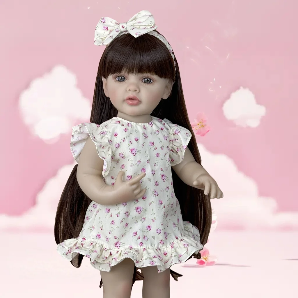 BZDOLL 55 CM Full Vinyl Body Reborn Baby Doll Toy Brown Long Hair Princess Toddler Sweet Babies Girl Doll Handmade Birthday Gift
BZDOLL 55 CM Full Vinyl Body Reborn Baby Doll Toy Brown Long Hair Princess Toddler Sweet Babies Girl Doll Handmade Birthday Gift
