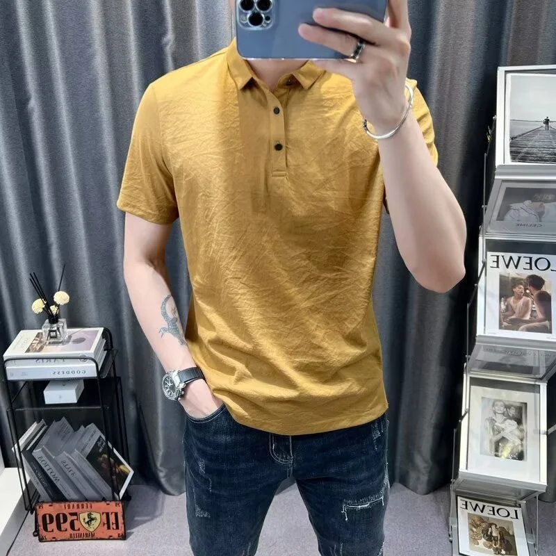 Loose Summer irt Fitn Casual European Sle Men's Button Henry Collar Sve T-irt ort Sve Polyester Fiber
Loose Summer irt Fitn Casual European Sle Men's Button Henry Collar Sve T-irt ort Sve Polyester Fiber