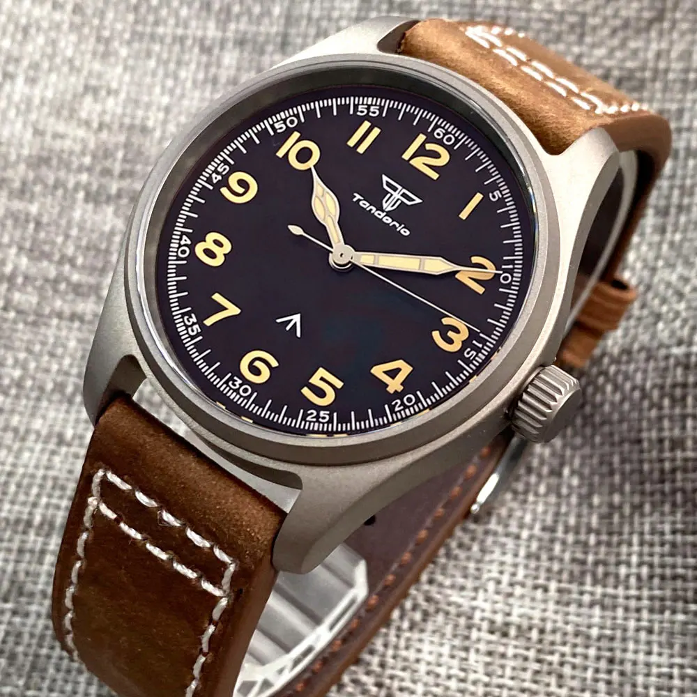 39mm Grade 2 Titanium Retro Pilot Watch VH31 Sweep Quartz Movement Sapphire Glass Luminous Marks Leather Band 200m Waterproof
39mm Grade 2 Titanium Retro Pilot Watch VH31 Sweep Quartz Movement Sapphire Glass Luminous Marks Leather Band 200m Waterproof