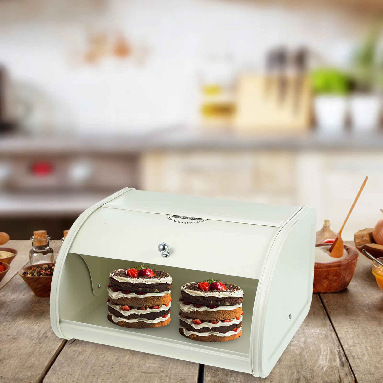 Box Storage Container Metal Bread Bin For Countertop Kitchen Organizer Vintage Bread Case Snack Fruit Storage Iron
Box Storage Container Metal Bread Bin For Countertop Kitchen Organizer Vintage Bread Case Snack Fruit Storage Iron