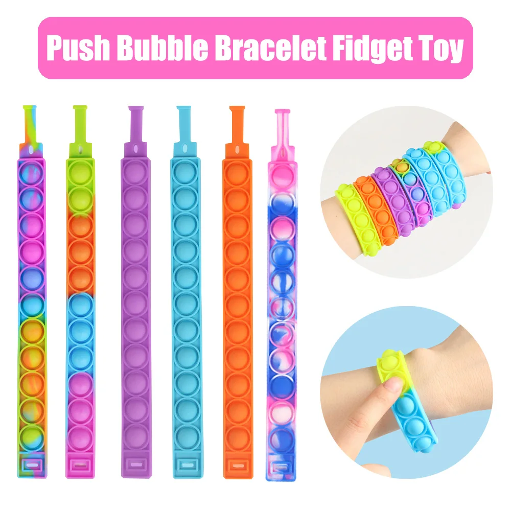 Push Bubble Bracelet Fidget Sensory Toy Color Change Toys Pack for Kids Adults Rainbow Anti-Anxiety Toy Office Stress Relief Toy
Push Bubble Bracelet Fidget Sensory Toy Color Change Toys Pack for Kids Adults Rainbow Anti-Anxiety Toy Office Stress Relief Toy