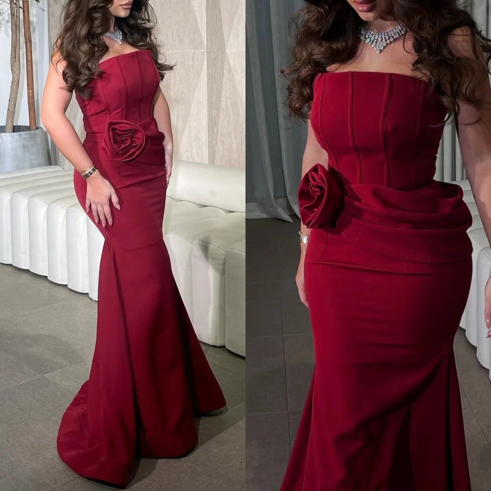 Customized High Quality Jersey Pleat Flower Trumpet Strapless Long Dresses Bespoke Occasion Simple Chinese Style
Customized High Quality Jersey Pleat Flower Trumpet Strapless Long Dresses Bespoke Occasion Simple Chinese Style