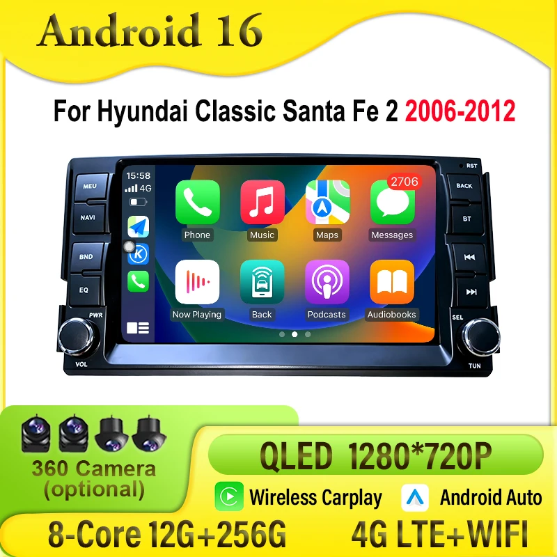 Автомагнитола Android 16 для Hyundai Santa Fe 2 (2006-2012) с беспроводным CarPlay, Android Auto, мультимедийным плеером, GPS и Wi-Fi
Автомагнитола Android 16 для Hyundai Santa Fe 2 (2006-2012) с беспроводным CarPlay, Android Auto, мультимедийным плеером, GPS и Wi-Fi