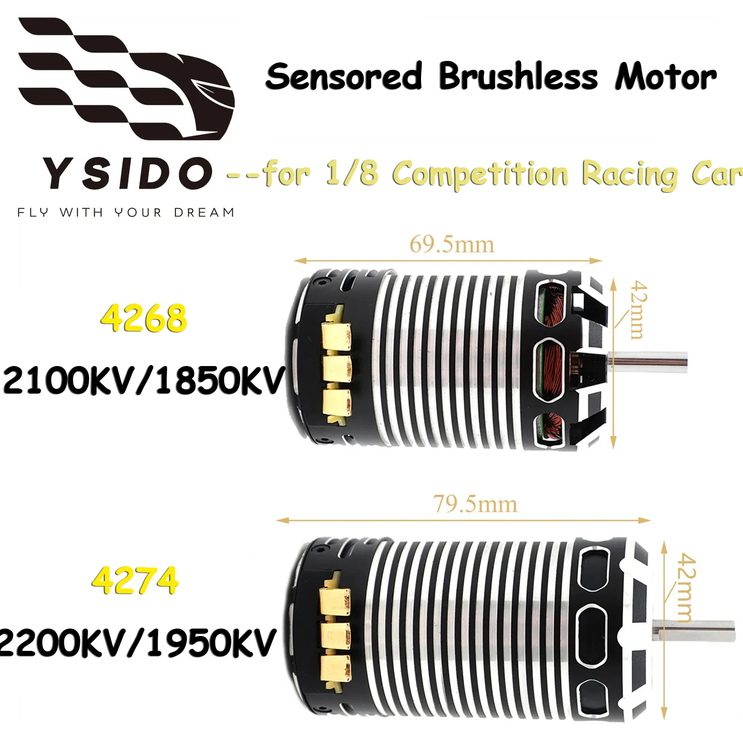 YSIDO сенсорный бесщеточный двигатель 4268 2150/1850KV 4274 2200/1950KV 2-6S для 1/8 RC автомобиля внедорожный багги Monster Truck гоночный автомобиль
YSIDO сенсорный бесщеточный двигатель 4268 2150/1850KV 4274 2200/1950KV 2-6S для 1/8 RC автомобиля внедорожный багги Monster Truck гоночный автомобиль