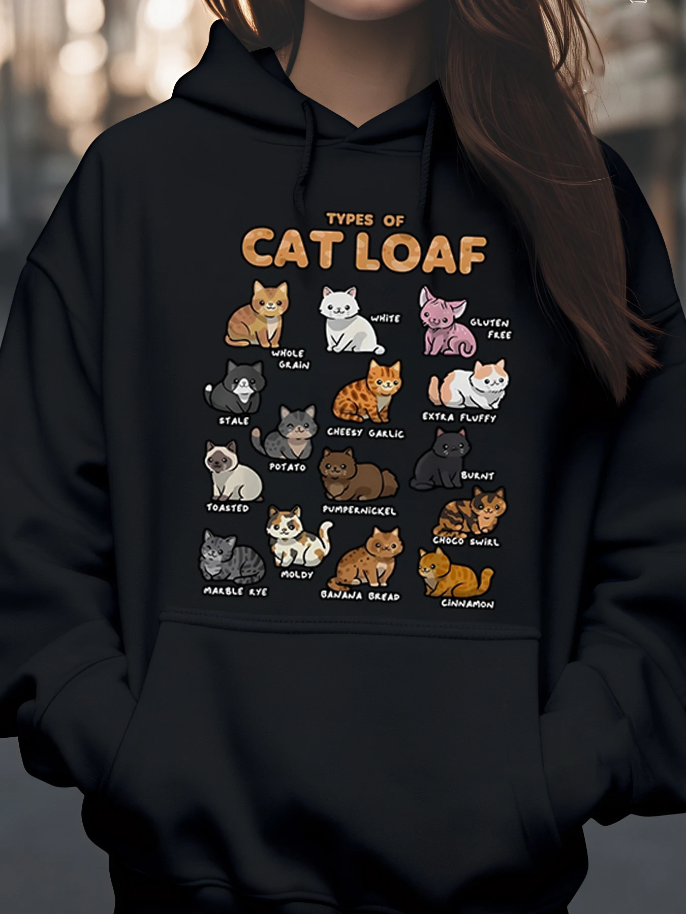 Толстовка с принтом Cat Loaf Types, осенне-зимняя повседневная одежда для любителей кошек
Толстовка с принтом Cat Loaf Types, осенне-зимняя повседневная одежда для любителей кошек