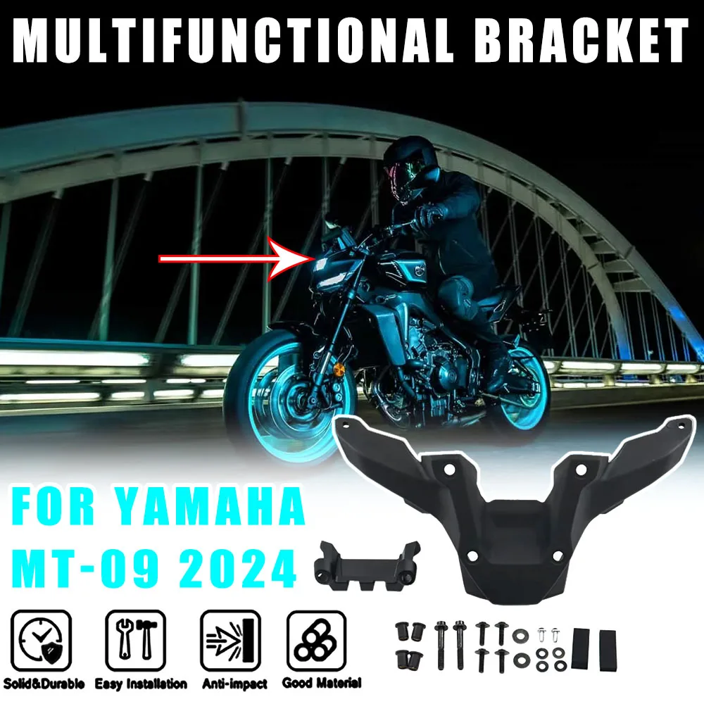 Новинка для Yamaha MT-09 2024, новые аксессуары для мотоциклов, многофункциональный алюминиевый кронштейн, аксессуары черного цвета
Новинка для Yamaha MT-09 2024, новые аксессуары для мотоциклов, многофункциональный алюминиевый кронштейн, аксессуары черного цвета