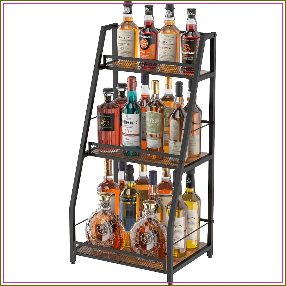 3-Tier Liquor Stand for Home Bar, Stepped Wine Rack Freestanding Floor, Versatile Corner Display with Fences, Safe Height
3-Tier Liquor Stand for Home Bar, Stepped Wine Rack Freestanding Floor, Versatile Corner Display with Fences, Safe Height