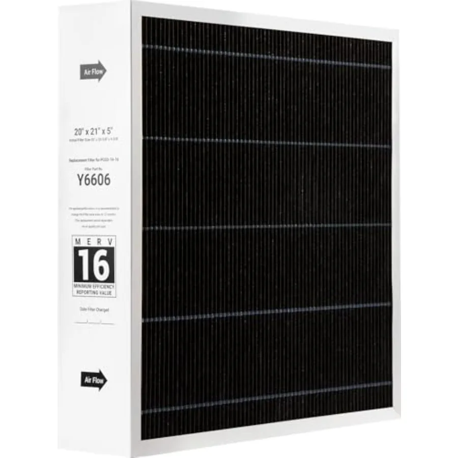 Y6606 MERV 16 Filter Replacement 20 x 21 x 5 Y6606 Activated Carbon Filter with Better Filtration Efficiency Compatible with Le
Y6606 MERV 16 Filter Replacement 20 x 21 x 5 Y6606 Activated Carbon Filter with Better Filtration Efficiency Compatible with Le