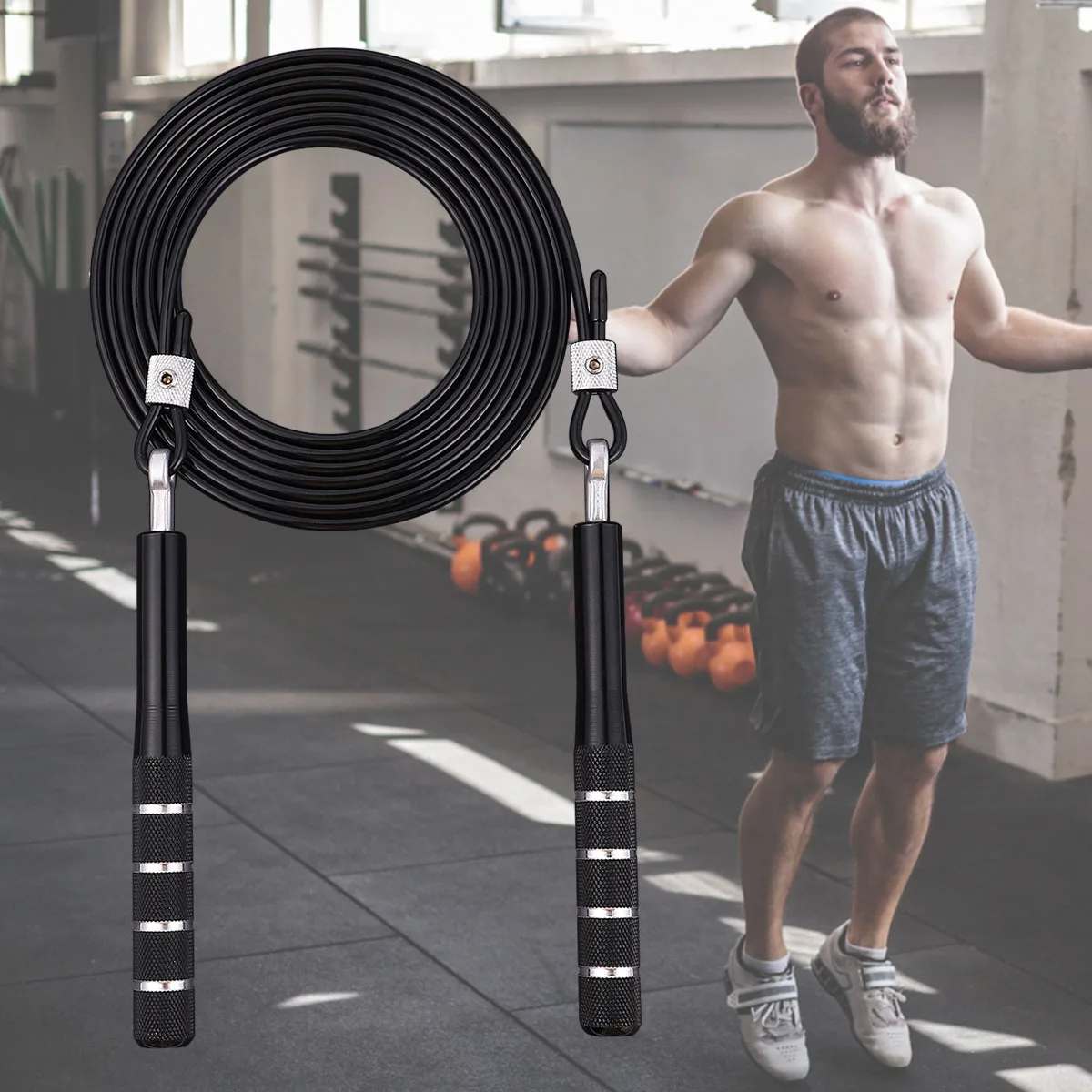 Aluminum Handle Steel Wire Jump Rope Ball Bearing For Fitness Workout Exercise Skipping Rope Smooth Rotation For Beginners
Aluminum Handle Steel Wire Jump Rope Ball Bearing For Fitness Workout Exercise Skipping Rope Smooth Rotation For Beginners