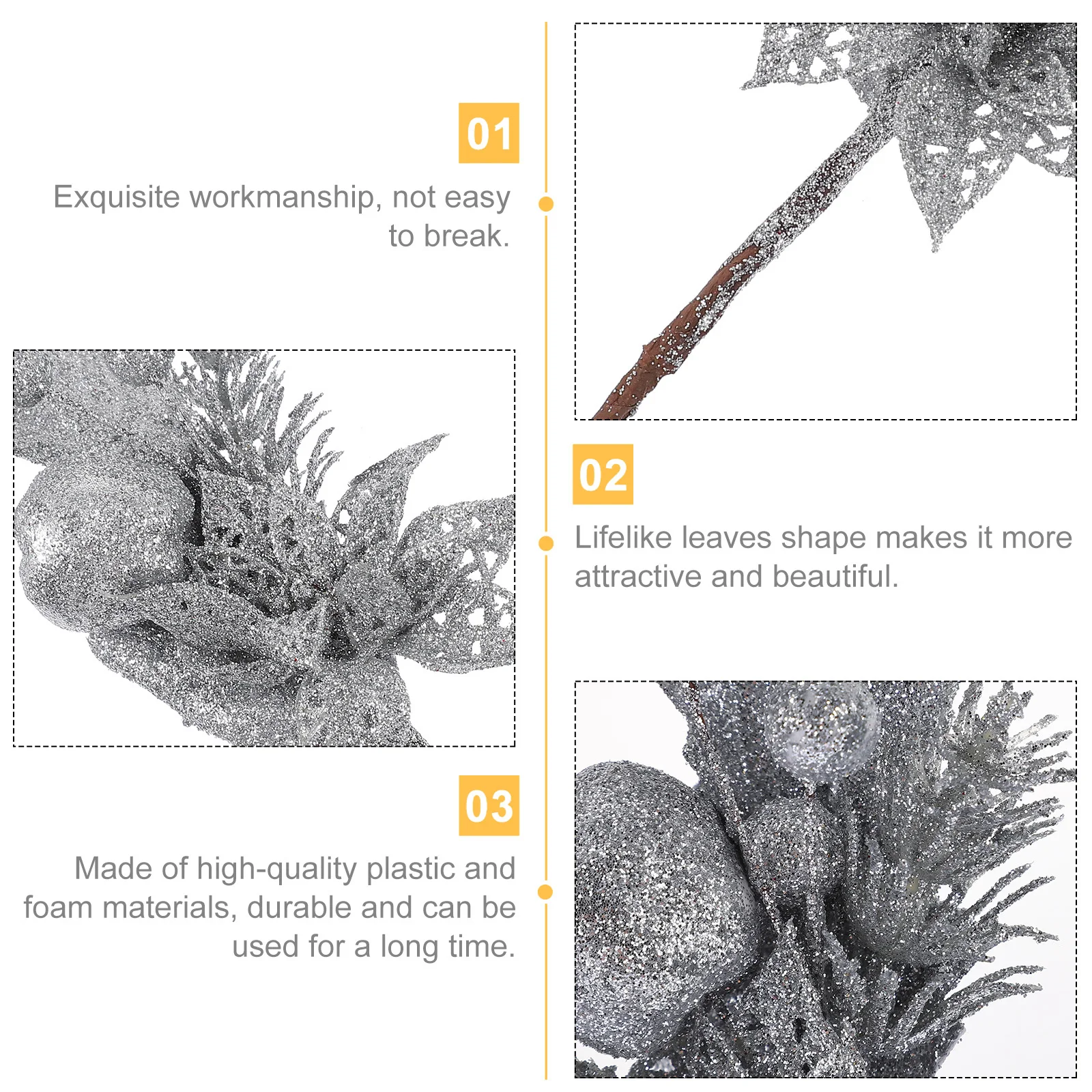 6Pcs Christmas Wreath Adornment Artificial Leaves Decor Lifelike Xmas Party Props DIY Decoration for Home Mall
6Pcs Christmas Wreath Adornment Artificial Leaves Decor Lifelike Xmas Party Props DIY Decoration for Home Mall