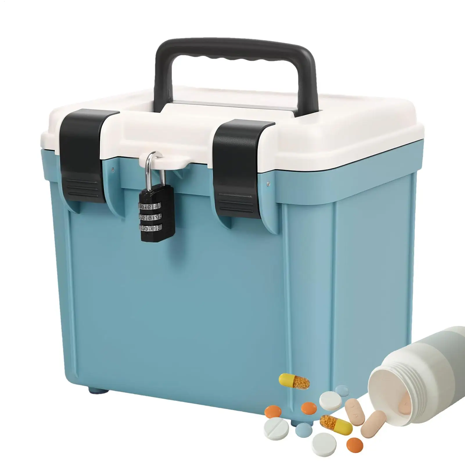 Lockable Medicine Box Lockable Storage Container Bin Organizer Portable Password Locking Large Capacity Tool For Document File
Lockable Medicine Box Lockable Storage Container Bin Organizer Portable Password Locking Large Capacity Tool For Document File