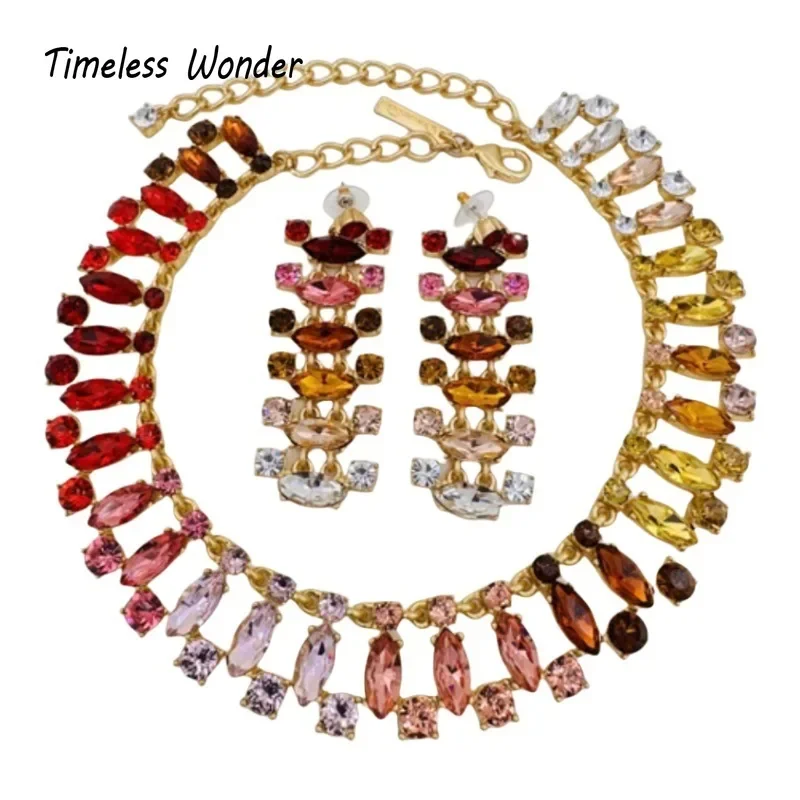 Timeless Wonder Fancy Crystal Geo Floral Necklace N Stud Earrings for Women Designer Jewelry Sets Luxury Brand Runway Mix 7524
Timeless Wonder Fancy Crystal Geo Floral Necklace N Stud Earrings for Women Designer Jewelry Sets Luxury Brand Runway Mix 7524