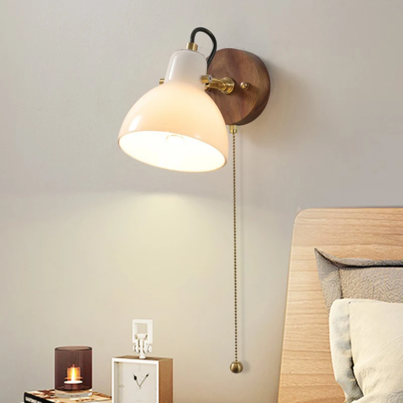 Japanese Modern White Jade Glass Wall Light with Cable Switch Brass Bedside Lamp for Balcony Bedroom Creative Fashion Retro Desi
Japanese Modern White Jade Glass Wall Light with Cable Switch Brass Bedside Lamp for Balcony Bedroom Creative Fashion Retro Desi