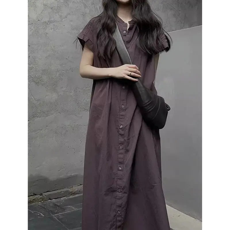 Women Fashion Vintage Elegant Sundress Summer Short Sleeve Casual Shirt Dress Work Robe Solid Color Knee Length Vestidos C08
Women Fashion Vintage Elegant Sundress Summer Short Sleeve Casual Shirt Dress Work Robe Solid Color Knee Length Vestidos C08
