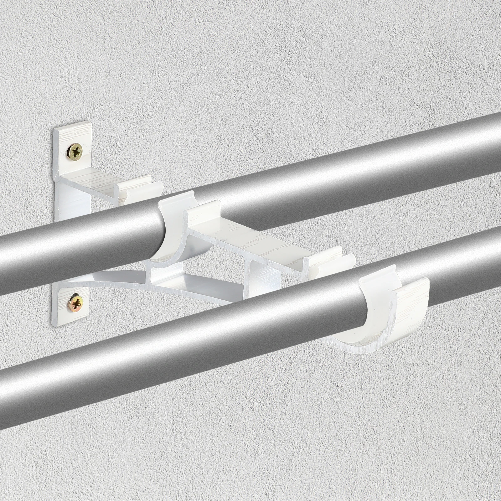 2Pcs Double Curtain Rod Holder Aluminum Alloy Heavy Duty Bracket Secure Lock for Kitchen Bedroom Living Room
2Pcs Double Curtain Rod Holder Aluminum Alloy Heavy Duty Bracket Secure Lock for Kitchen Bedroom Living Room