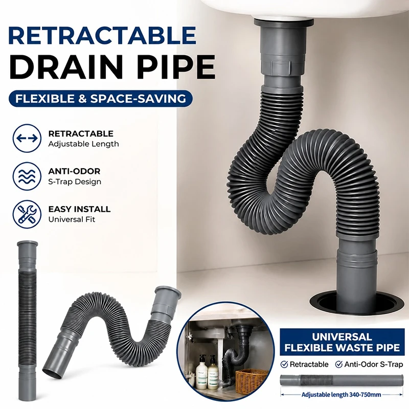 Expandable Flexible Sink Drain Hose – Universal Plastic Washbasin Extension Pipe for Kitchen & Bathroom Basin Strainer
Expandable Flexible Sink Drain Hose – Universal Plastic Washbasin Extension Pipe for Kitchen & Bathroom Basin Strainer