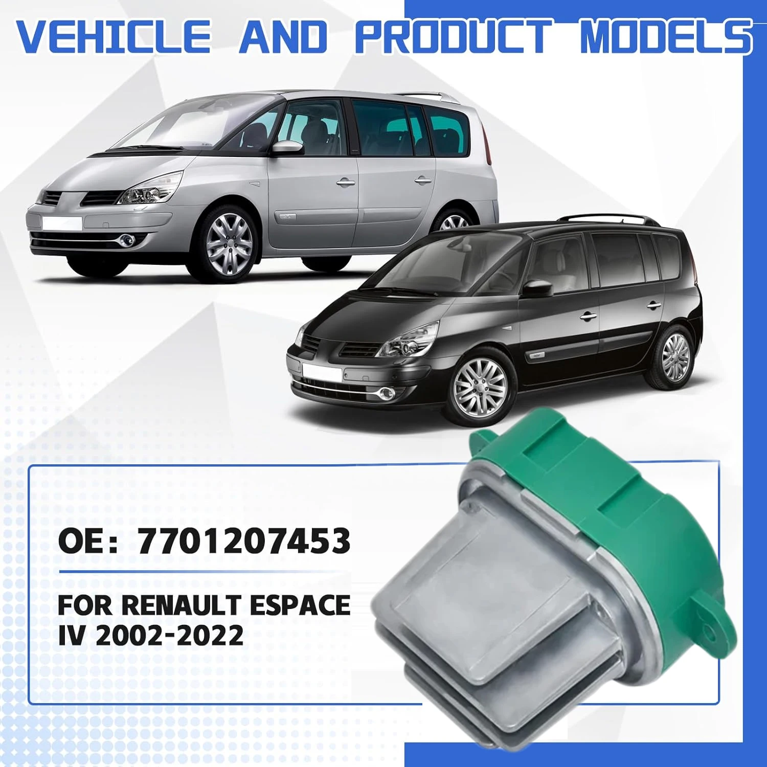 7701207453 52492365 77012-07453 Автомобильный обогреватель, двигатель вентилятора, резистор, оборудование управления скоростью вентилятора для Renault Espace 4 IV 2002-2022 
7701207453 52492365 77012-07453 Автомобильный обогреватель, двигатель вентилятора, резистор, оборудование управления скоростью вентилятора для Renault Espace 4 IV 2002-2022