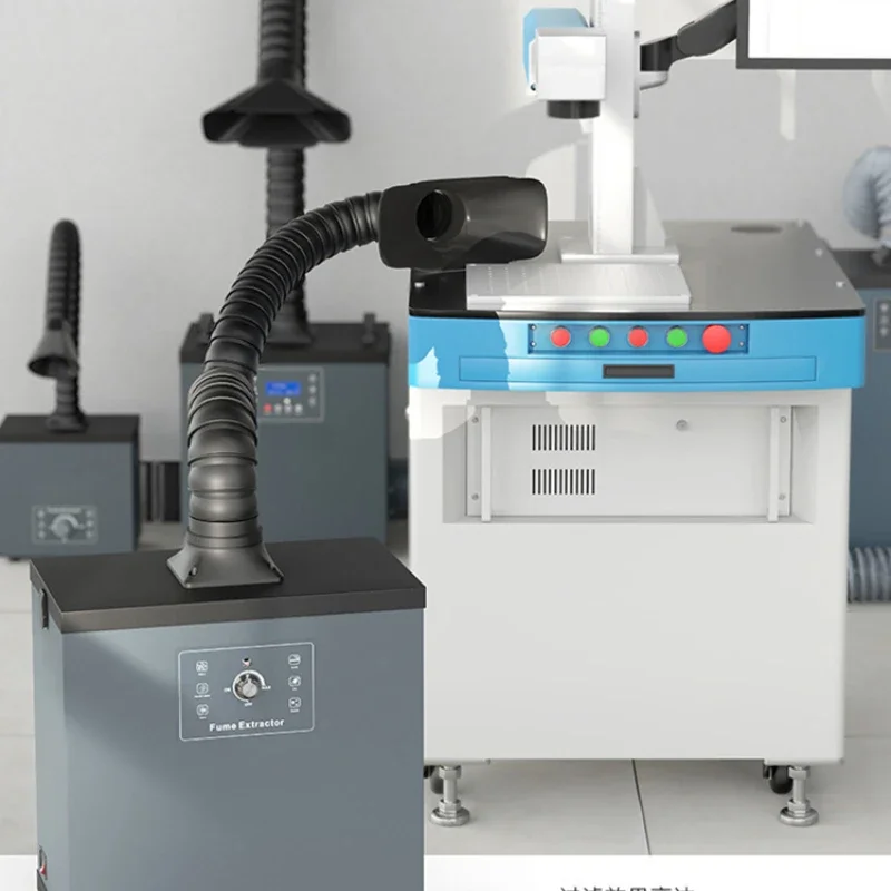 Industrial smoke purifier, small soldering iron solder smoking machine, laboratory deodorant filter, laser marking collection
Industrial smoke purifier, small soldering iron solder smoking machine, laboratory deodorant filter, laser marking collection