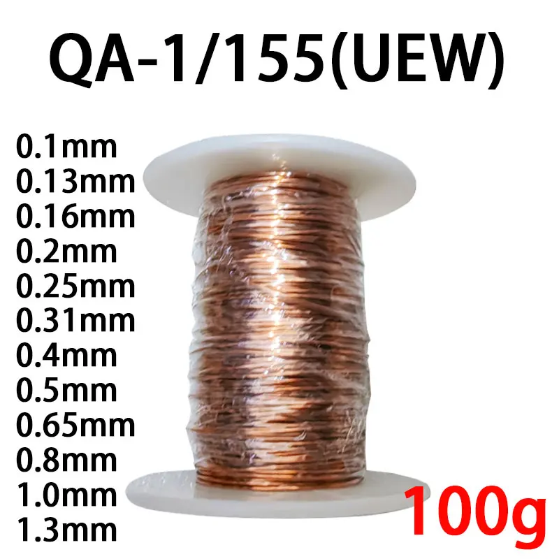 QA-1/155 0.1-1.3mm Polyurethane Enameled Copper Wire Electromagnetic wire For Transformer Wire Inductance coil 
QA-1/155 0.1-1.3mm Polyurethane Enameled Copper Wire Electromagnetic wire For Transformer Wire Inductance coil