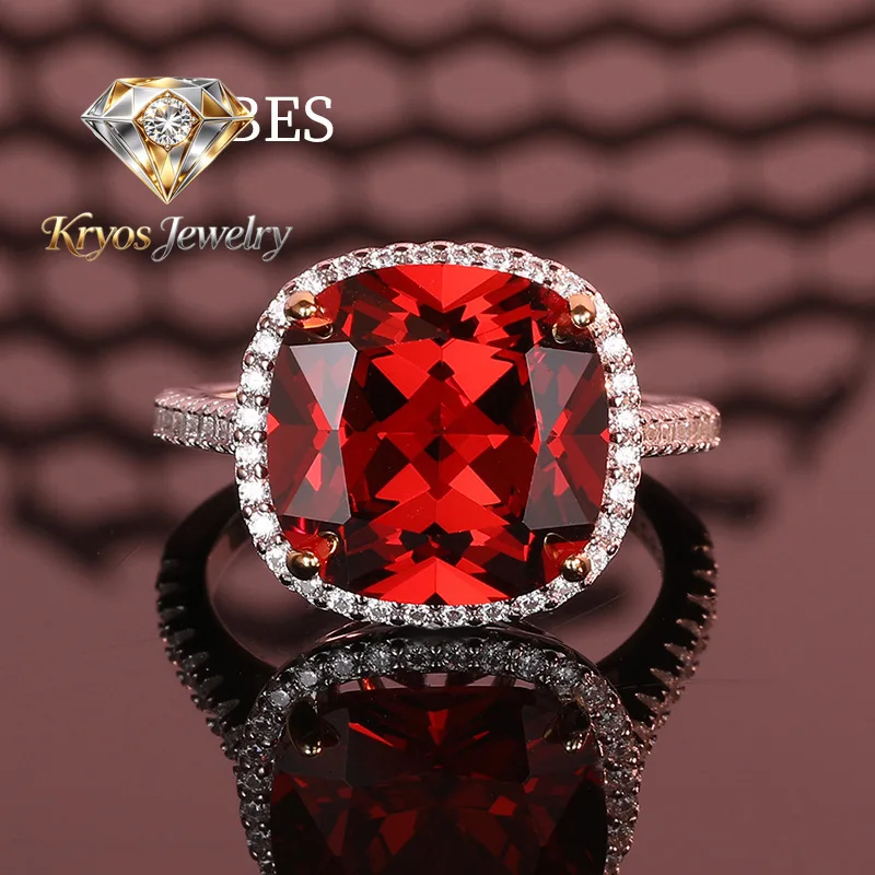 Kryos Jewelry Luxury Solid Platinum PT950 Women's Pigeon Blood Red Diamond Ring
Kryos Jewelry Luxury Solid Platinum PT950 Women's Pigeon Blood Red Diamond Ring