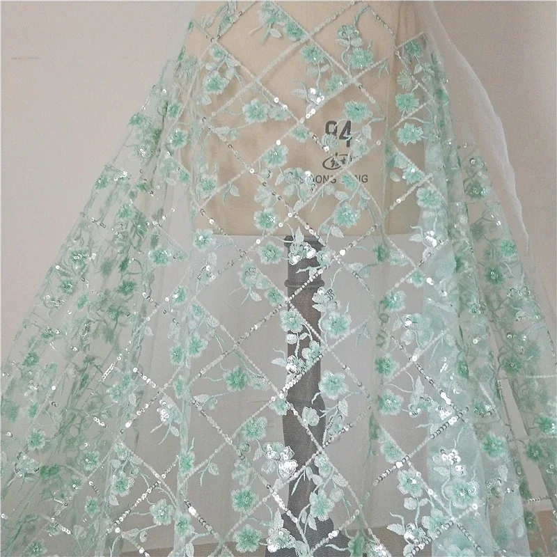 Newest Gorgeous flower Lace Fabric Green Heavy Grid Sequins Wedding/Bridal Dress Fabric By Yard 51 Inches Wide
Newest Gorgeous flower Lace Fabric Green Heavy Grid Sequins Wedding/Bridal Dress Fabric By Yard 51 Inches Wide