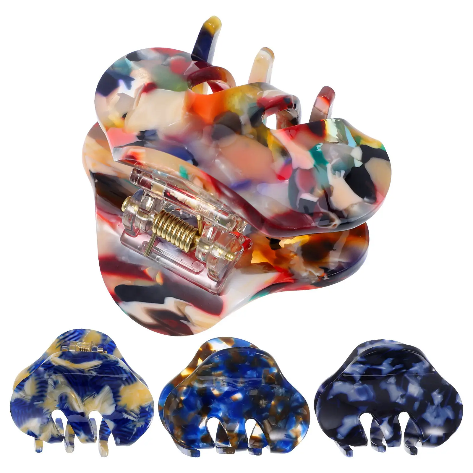 4Pcs Rhombus Hair Clips Acetate Small Claw Clamps Easy Use for Styling Thick Hair Decorative Barrettes for Women
4Pcs Rhombus Hair Clips Acetate Small Claw Clamps Easy Use for Styling Thick Hair Decorative Barrettes for Women