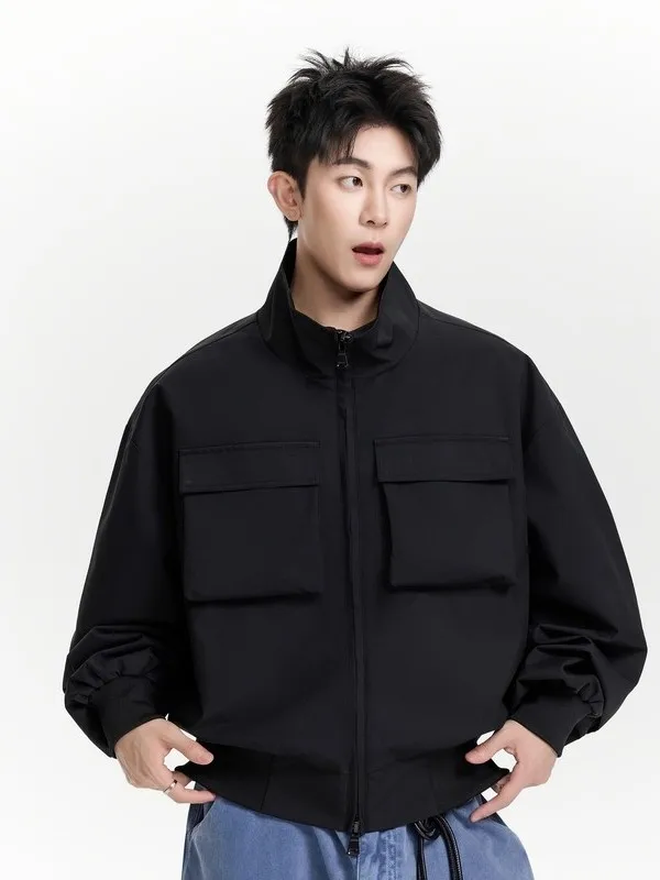 Street Style Loose Pocket Design Jacket Men's Spring Autumn New Casual Turn-down Collar Coat Windproof Polyester Youth Fashion
Street Style Loose Pocket Design Jacket Men's Spring Autumn New Casual Turn-down Collar Coat Windproof Polyester Youth Fashion