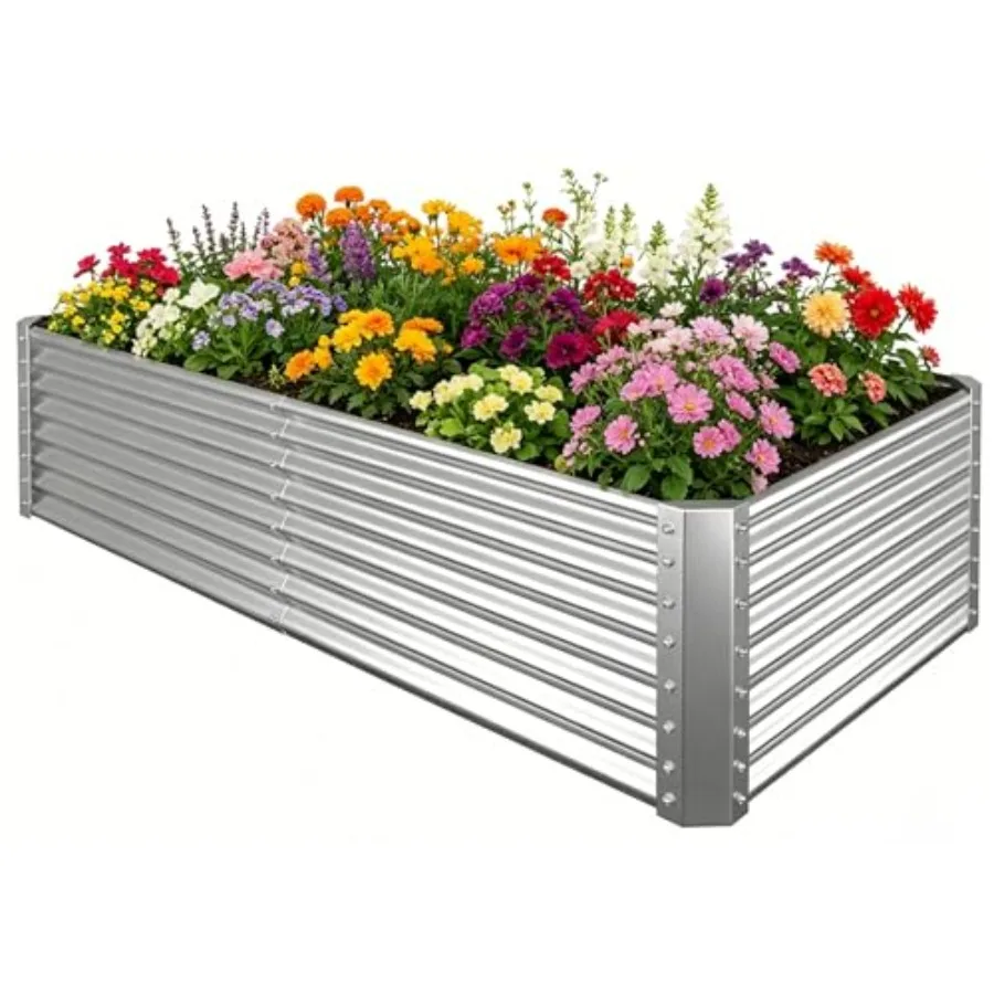 Tall Galvanized Raised Garden Bed Kit Outdoor Patio, Large Rectangular Metal Planter Boxes, Deep Root Box Planter for Gardening
Tall Galvanized Raised Garden Bed Kit Outdoor Patio, Large Rectangular Metal Planter Boxes, Deep Root Box Planter for Gardening